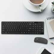 Wireless Keyboard and Mouse Combo, HK-06 Ultra-thin Silent 2.4G Wireless Keyboard and Mouse Set 1600DPI